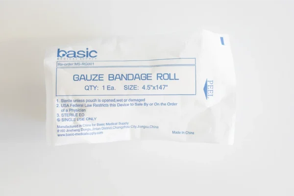 Rolled Gauze Bandage/Size 4.5" x 4 yds./Each